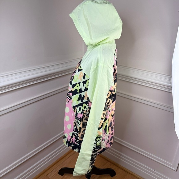 FARM RIO x adidas Recycled Polyester Hooded Green Jacket Windbreaker NWT Medium - Picture 7 of 11